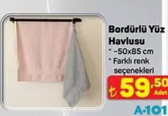 BORDÜRLÜ YÜZ HAVLUSU 50X85 CM BORDÜRLÜ YÜZ HAVLUSU 50X85 CM